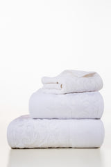 White Jacquard Dyed Towel 26