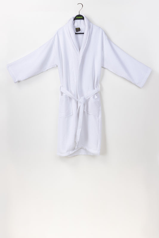 White Waffle Bathrobe 25