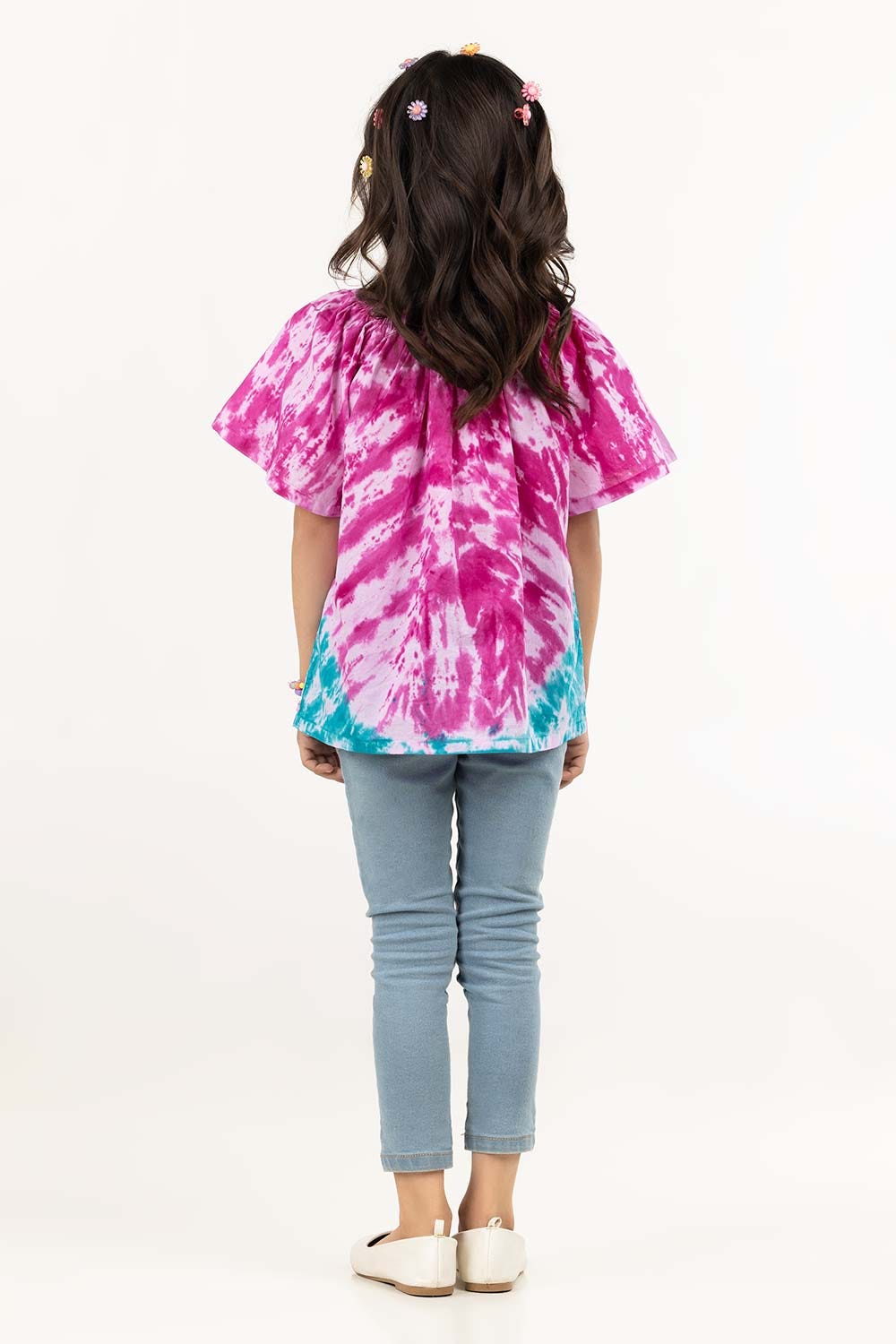 Toddler Girl White And Purple Shirt TGWT-2210012 A