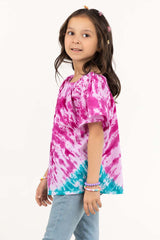 Toddler Girl White And Purple Shirt TGWT-2210012 A