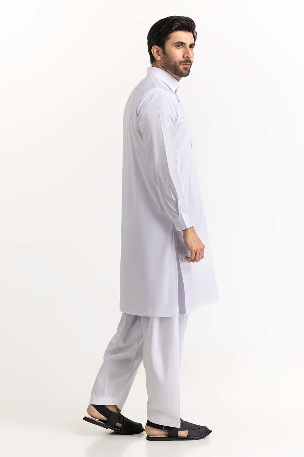 White Basic Chairman Latha Suit