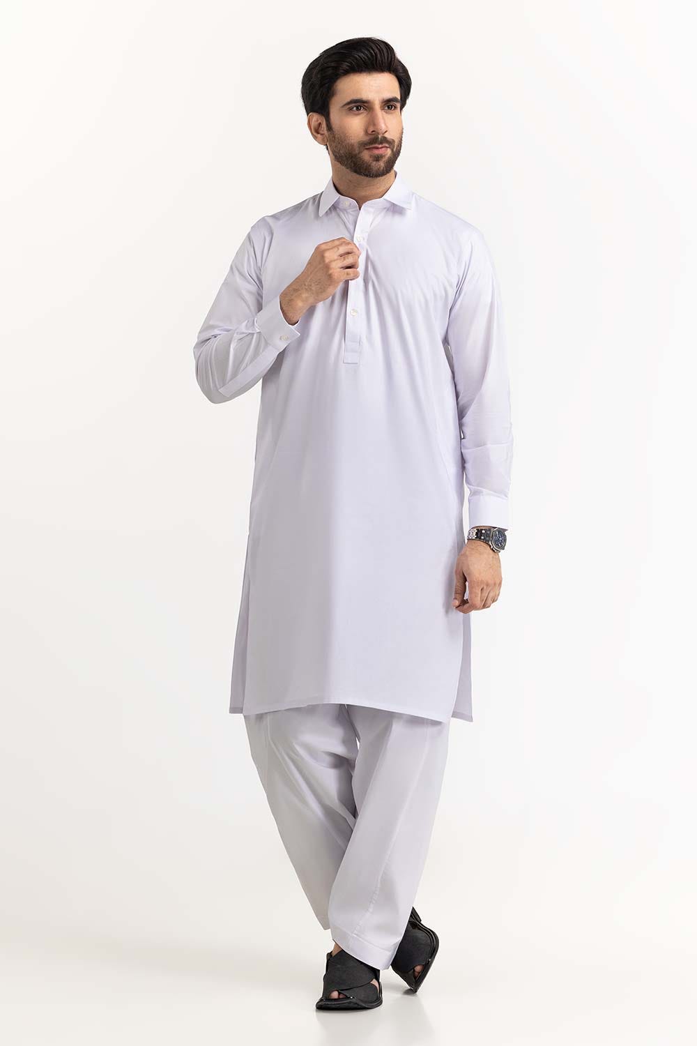 White Basic Chairman Latha Suit