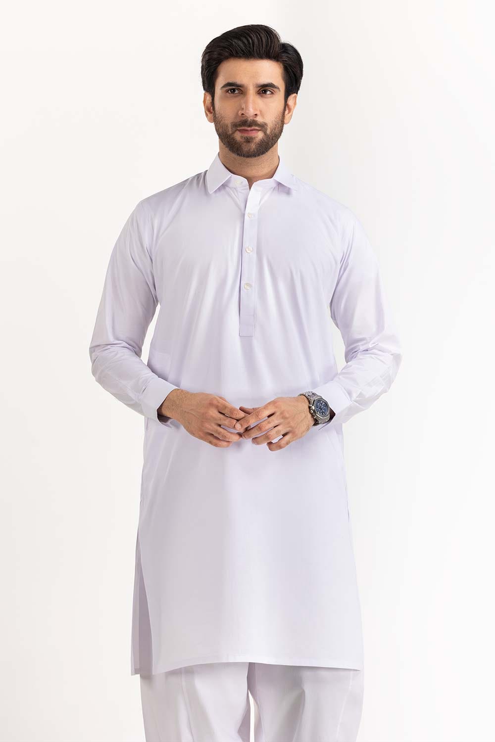 White Basic Chairman Latha Suit