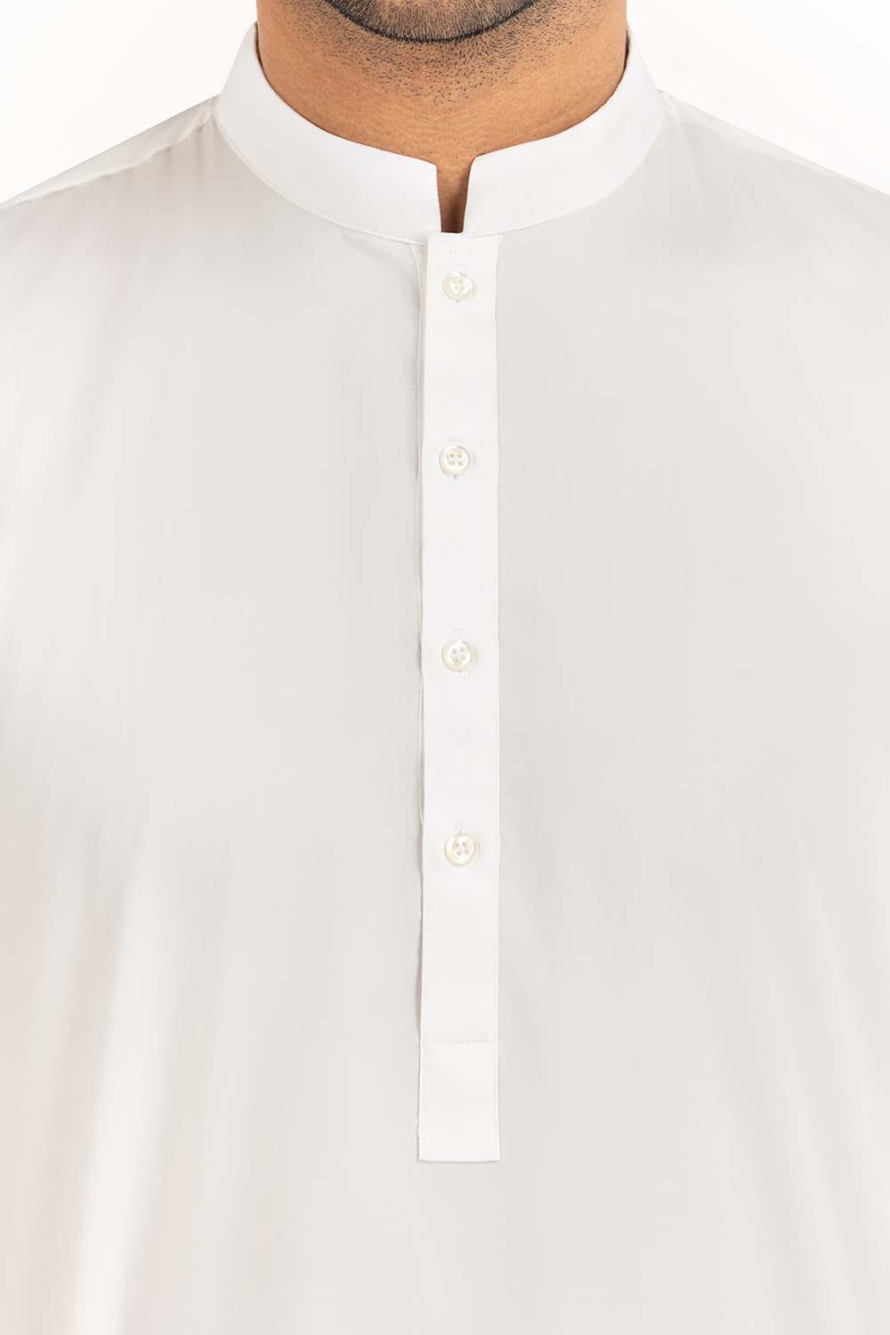 White Basic Kurta KR-PLN22-074