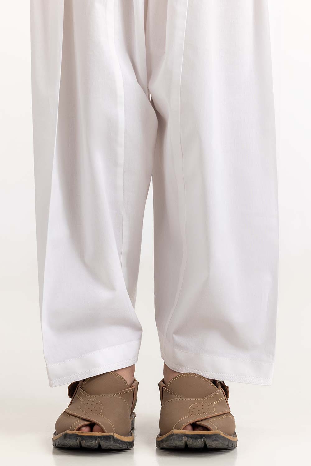 White Basic Shalwar KSH-CTN22-001