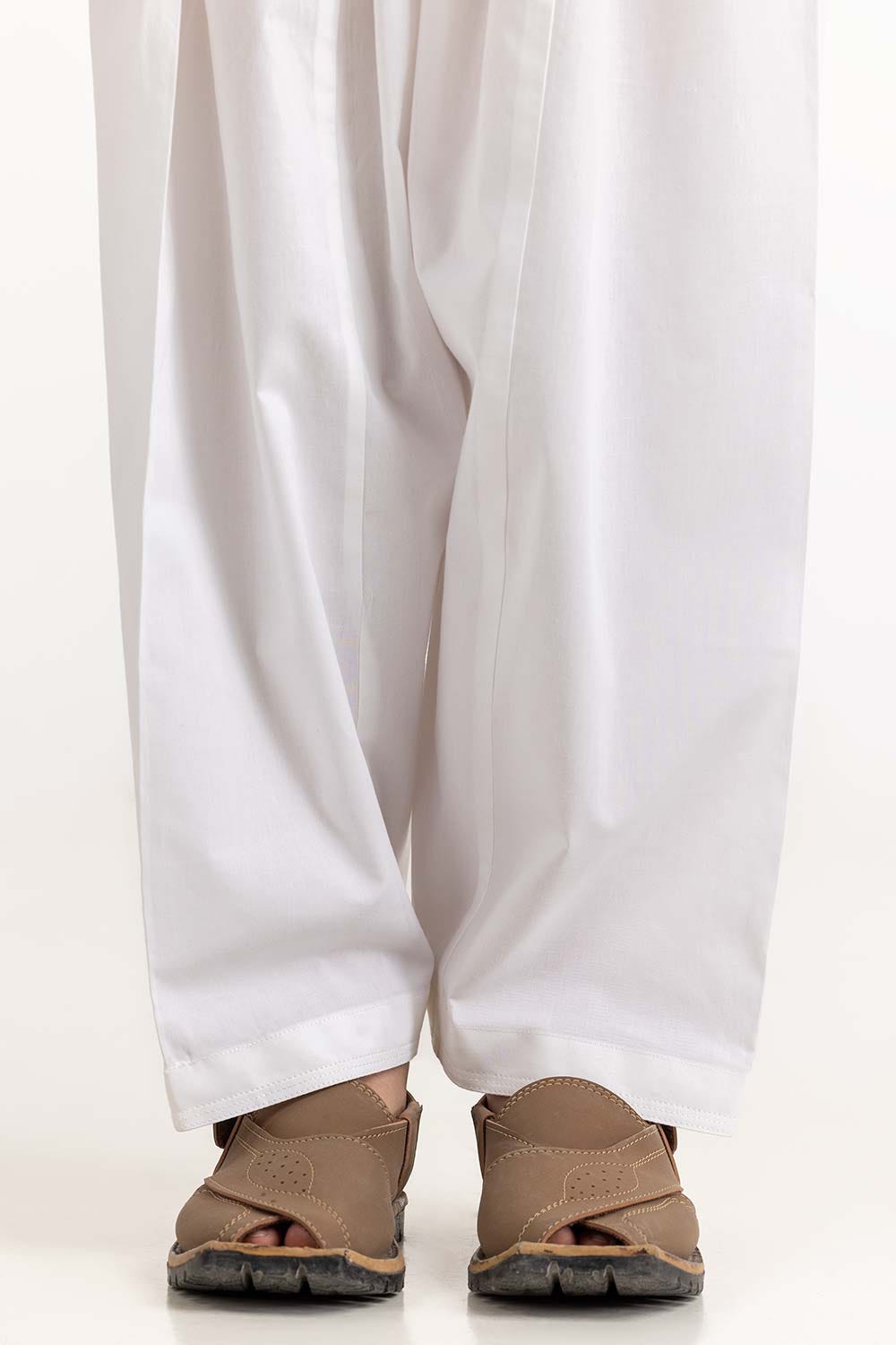 White Basic Shalwar KSH-CTN23-001