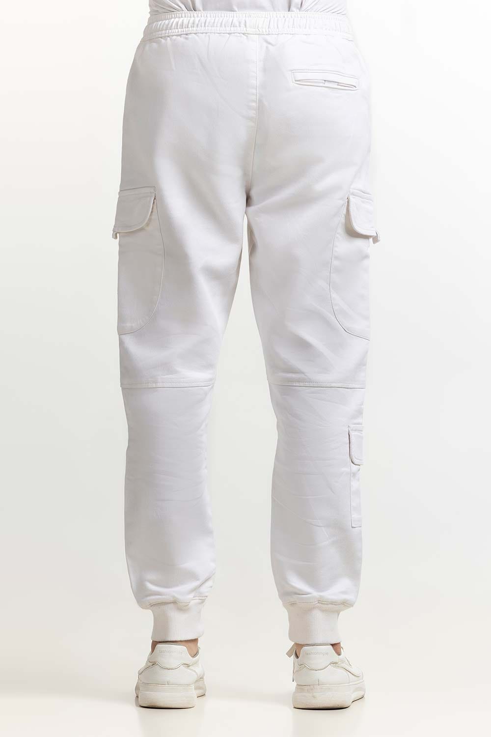 White Basic Trouser MNTRCSS24003-A