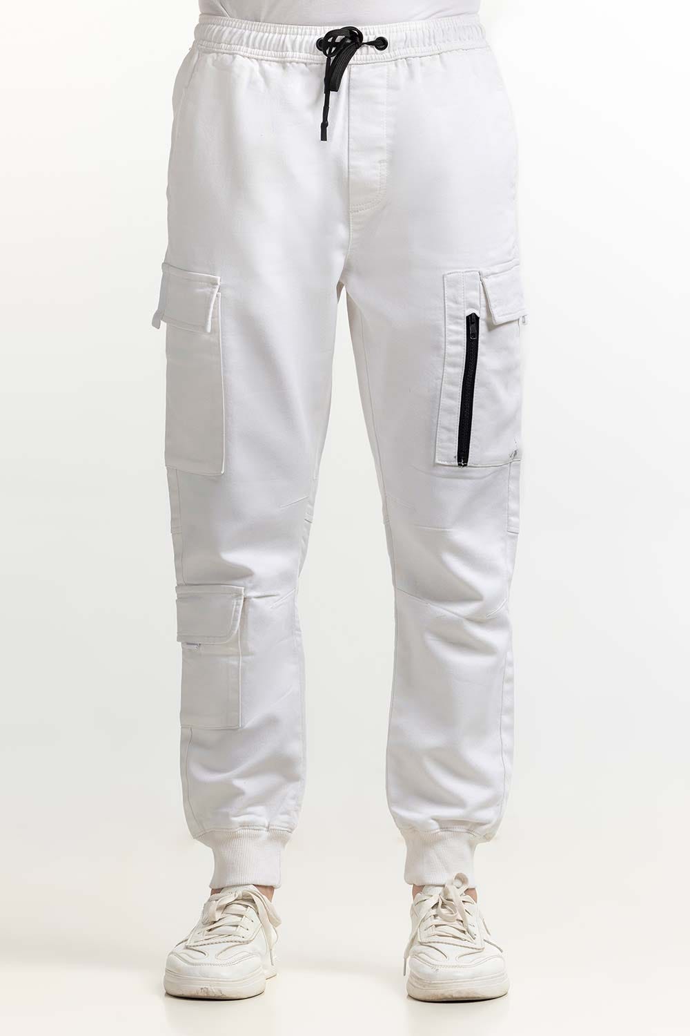 White Basic Trouser MNTRCSS24003-A