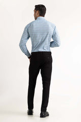 White Blue Yarn Dyed Formal Shirt MN-FS-YD23-007