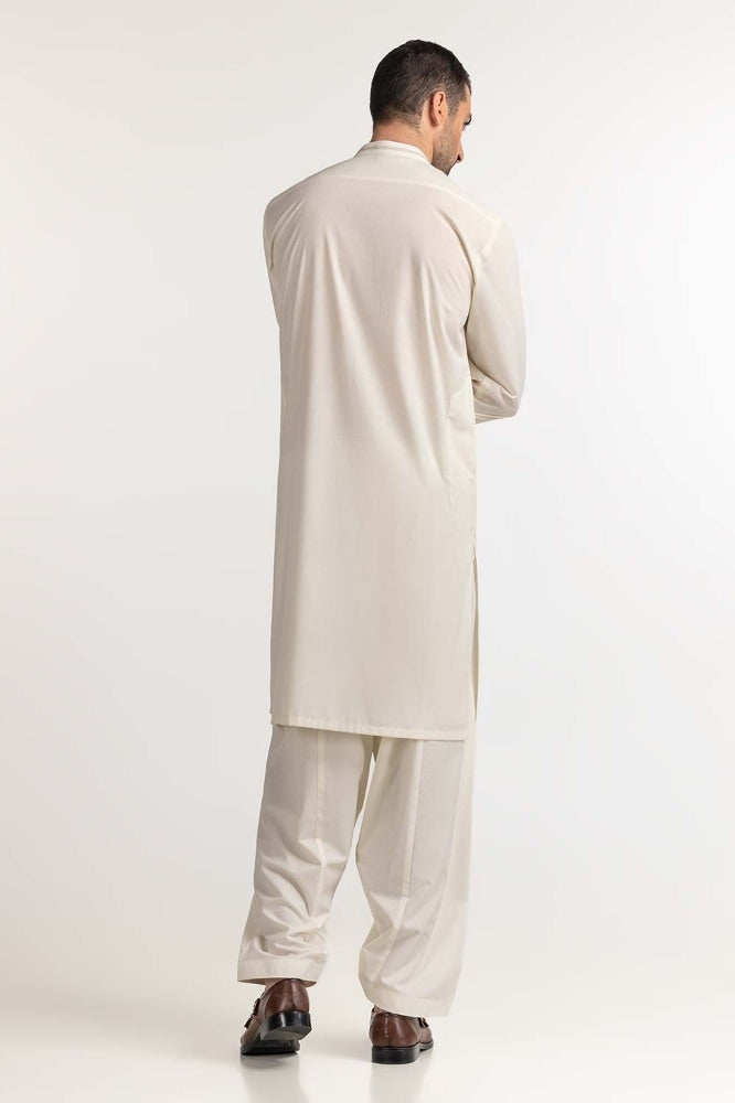 White Embroidered Suit