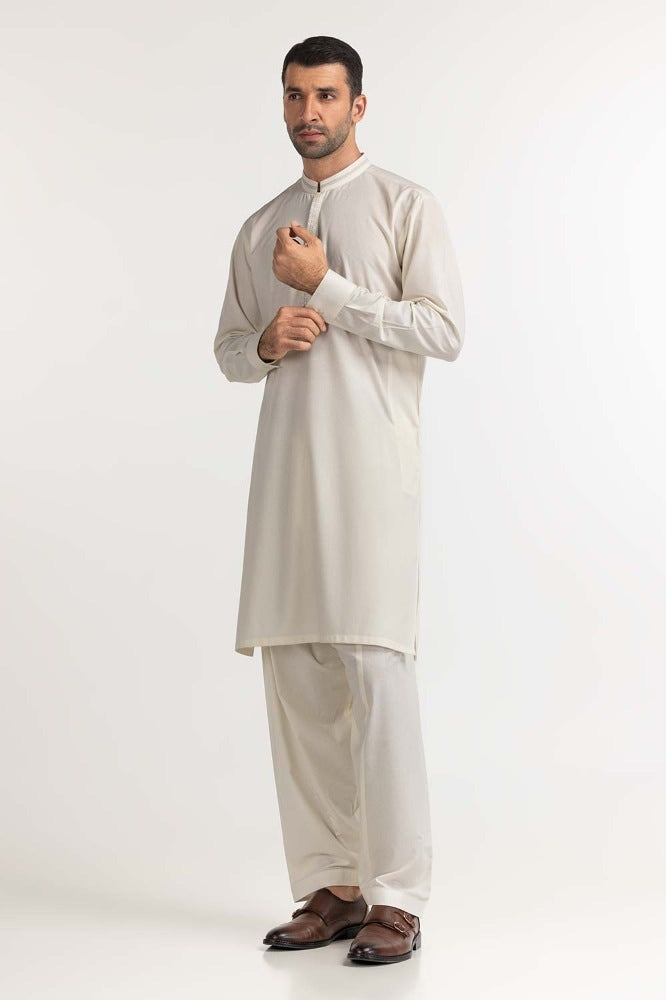 White Embroidered Suit