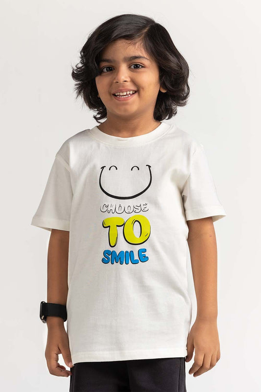 White Green Toddler Boy Knit Printed Tee TB-TS-SS24-039