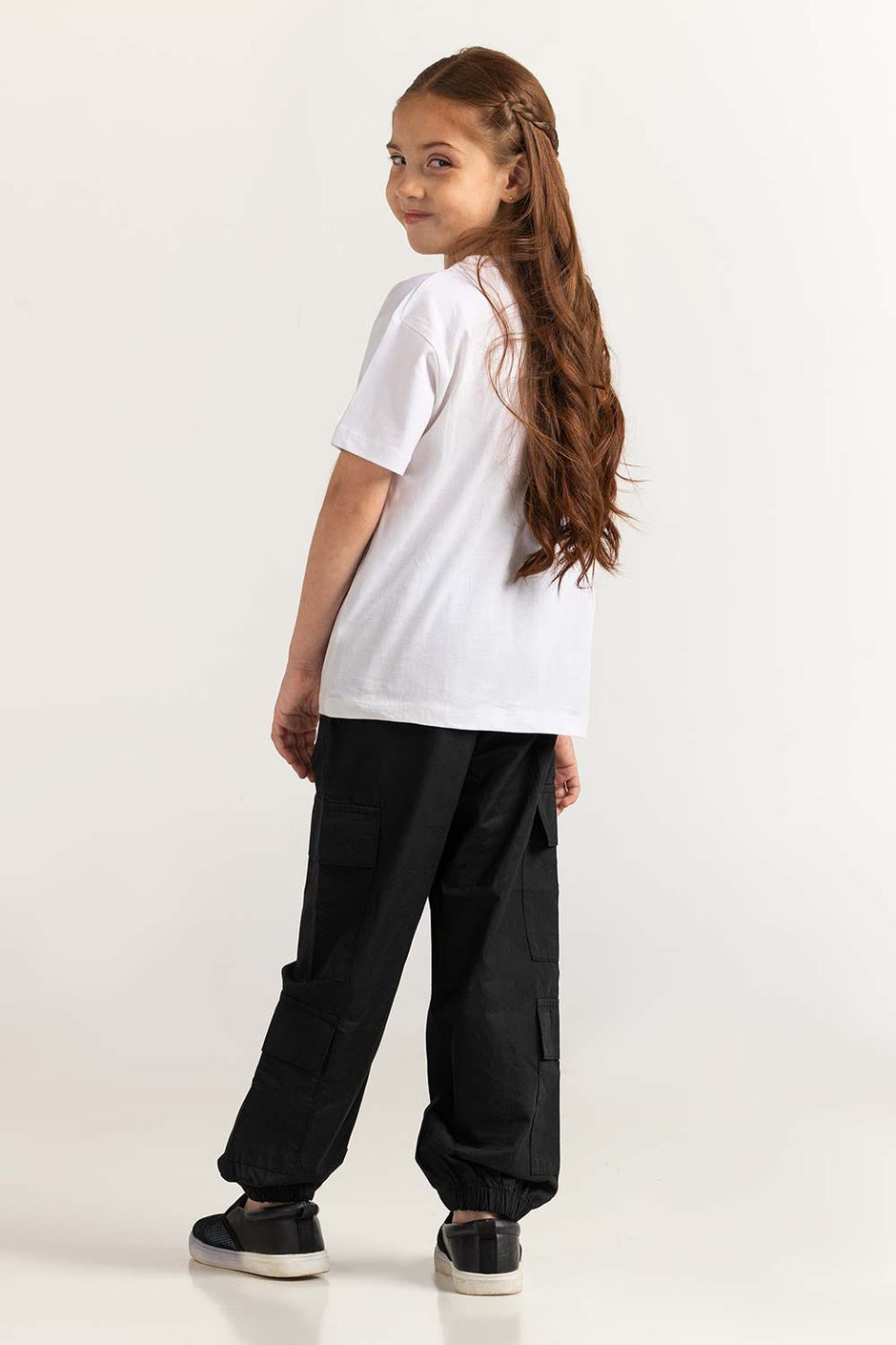White Junior Girl Knit Printed Tee JG-TS-SS24-021