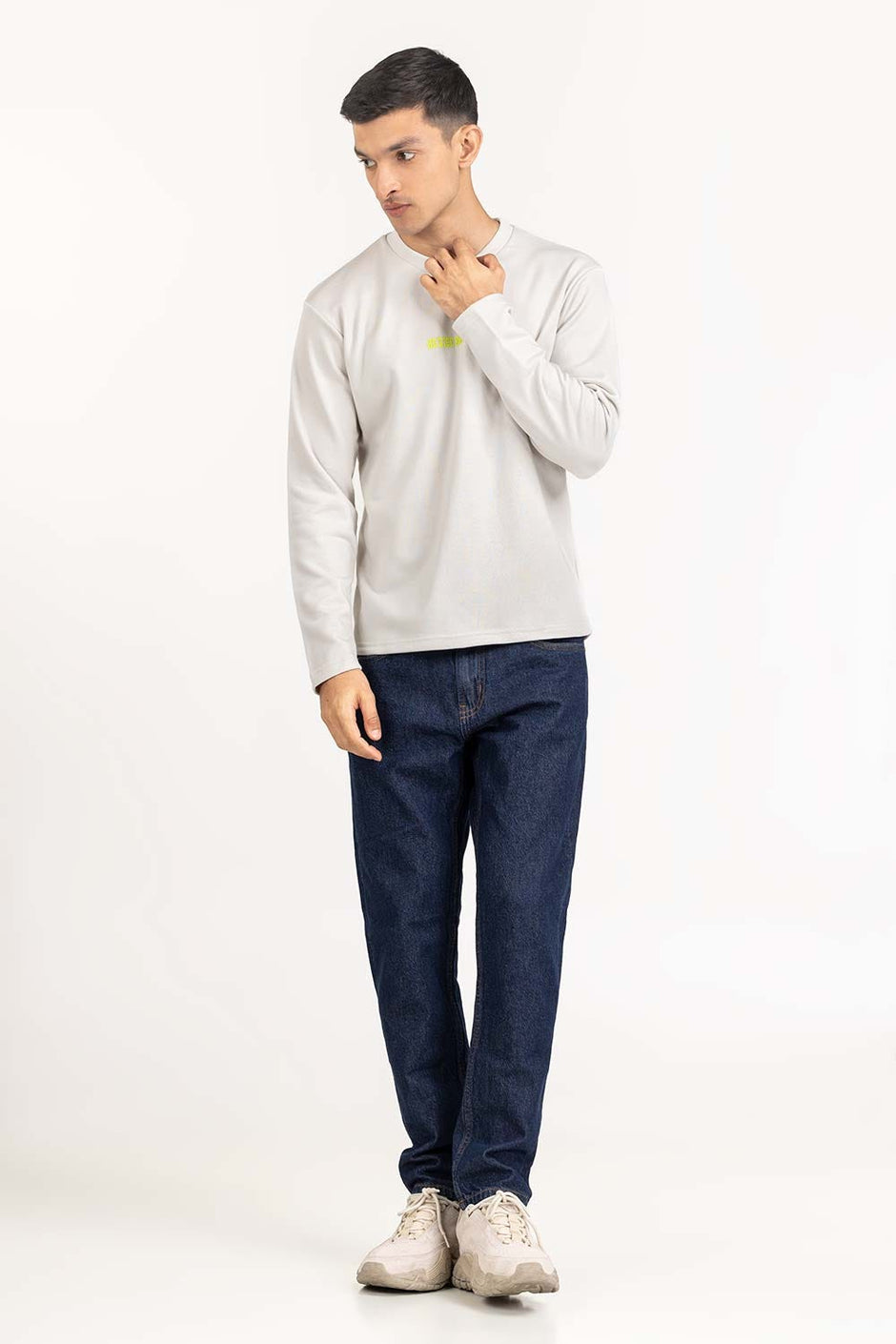 White Knit T-shirt 224-113-005