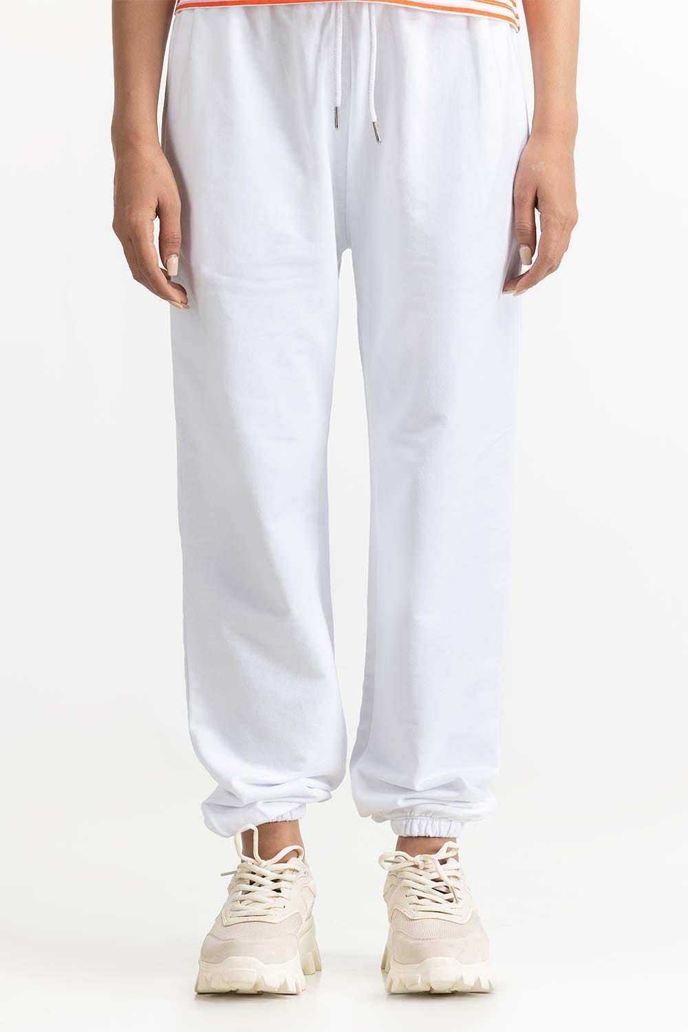 White Knit Trouser 231-220-003 B