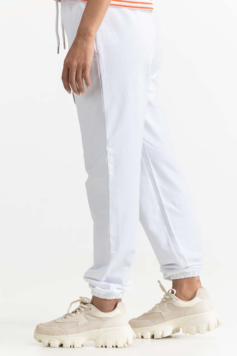 White Knit Trouser 231-220-003 B