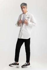 White Non-Denim Overshirt 224-117-015
