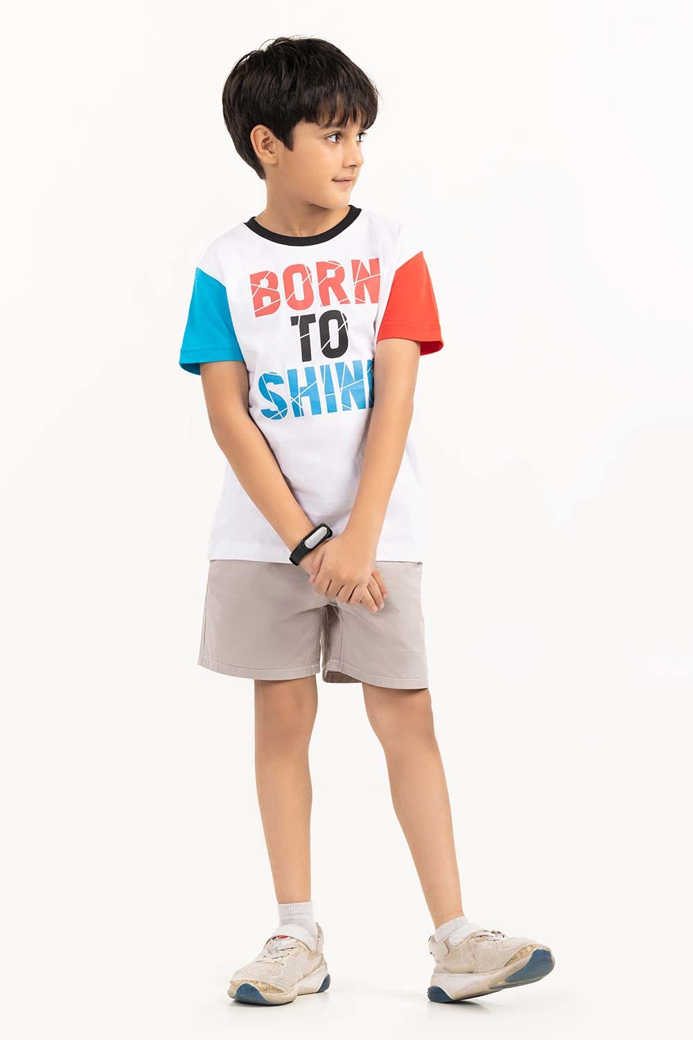 Toddler Boy White Printed Knit Top TBKT-2210064