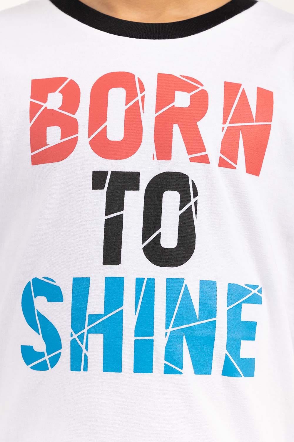 Toddler Boy White Printed Knit Top TBKT-2210064