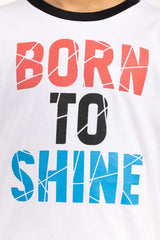 Toddler Boy White Printed Knit Top TBKT-2210064
