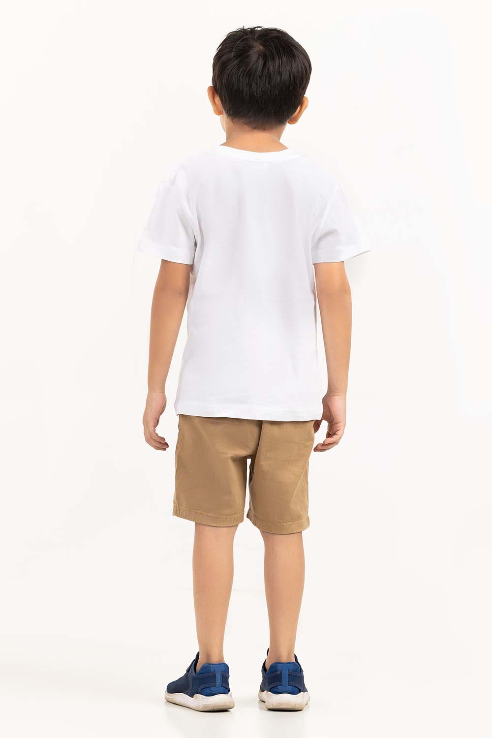 Toddler Boy White Printed Knit Top TBKT-2210070