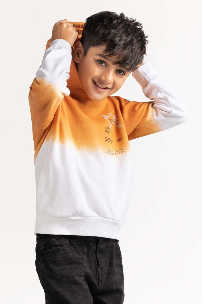 White Printed Sweatshirt 224-312-039
