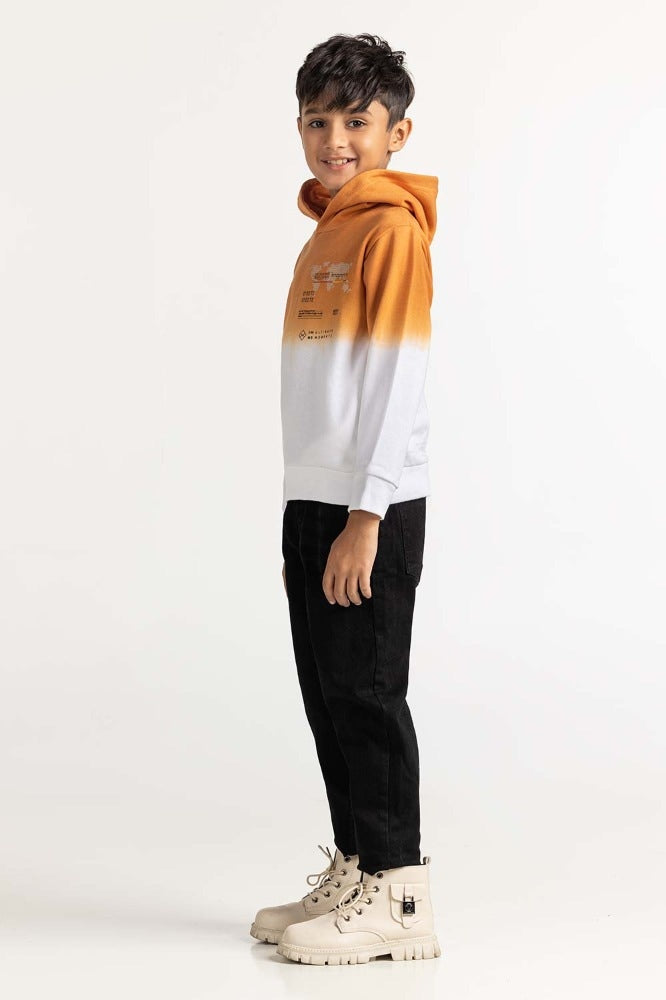White Printed Sweatshirt 224-312-039