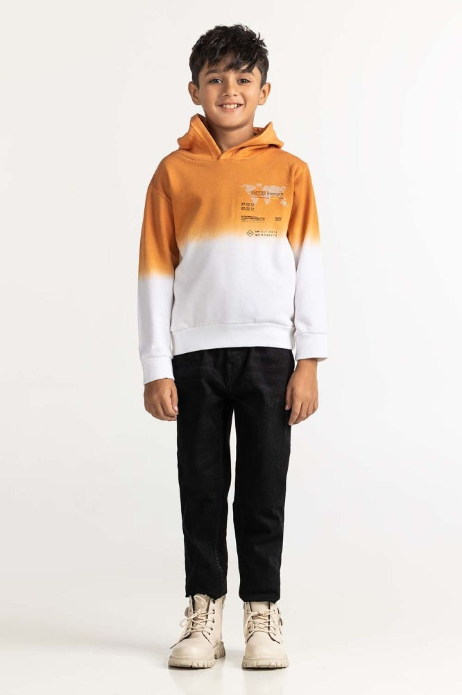 White Printed Sweatshirt 224-312-039