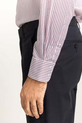 White Red Stripe Formal Shirt MN-FS-YD24-045