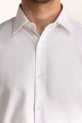 White Self Textured Formal Shirt MN-FS-PD24-078