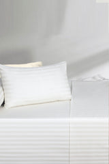 White Stripe Satin T-250 Bedsheet Set 25