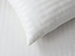 White Stripe Satin T-250 Bed Sheet Set 24