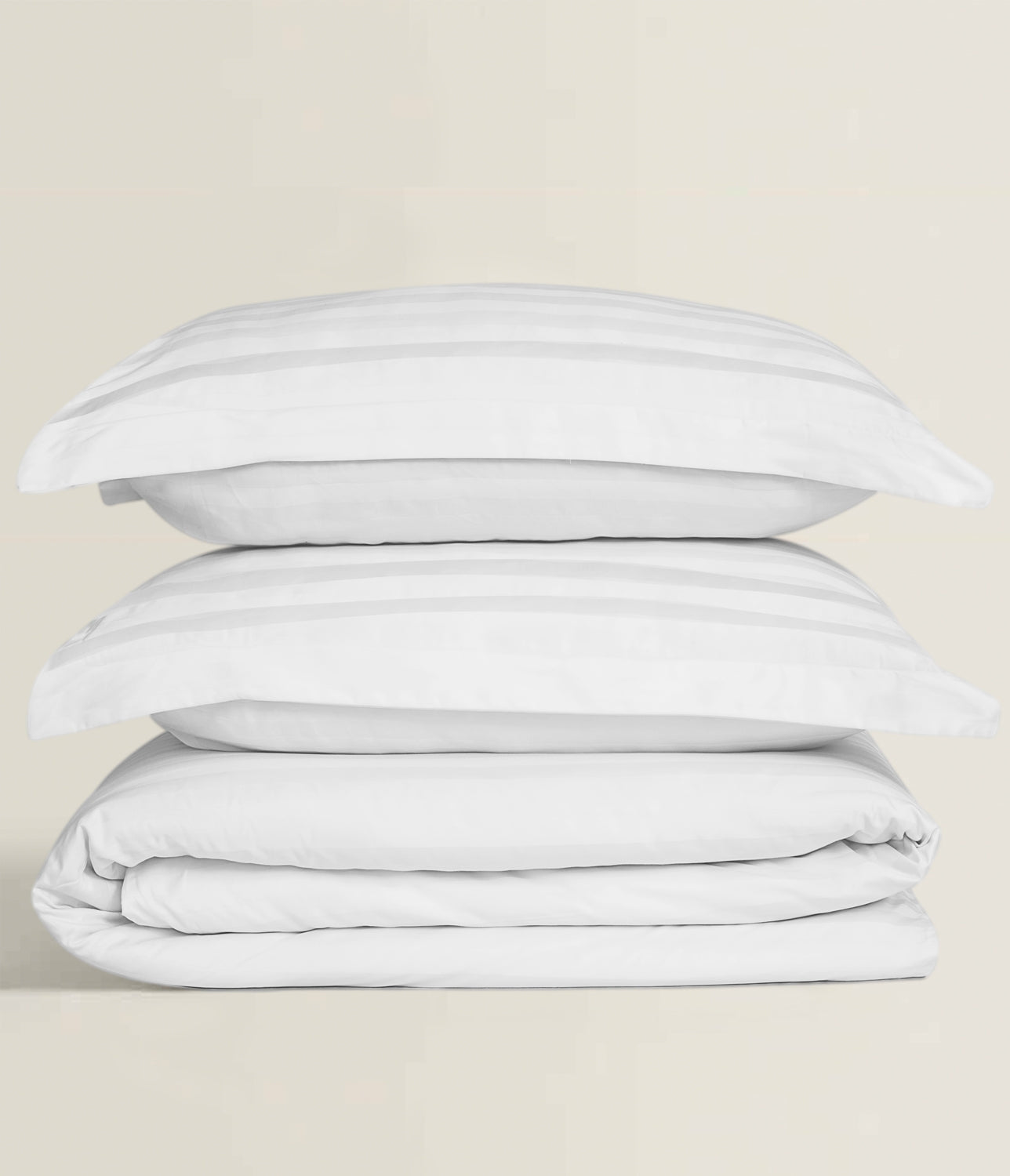 White Stripe Satin T-250 Quilt Cover Set 24