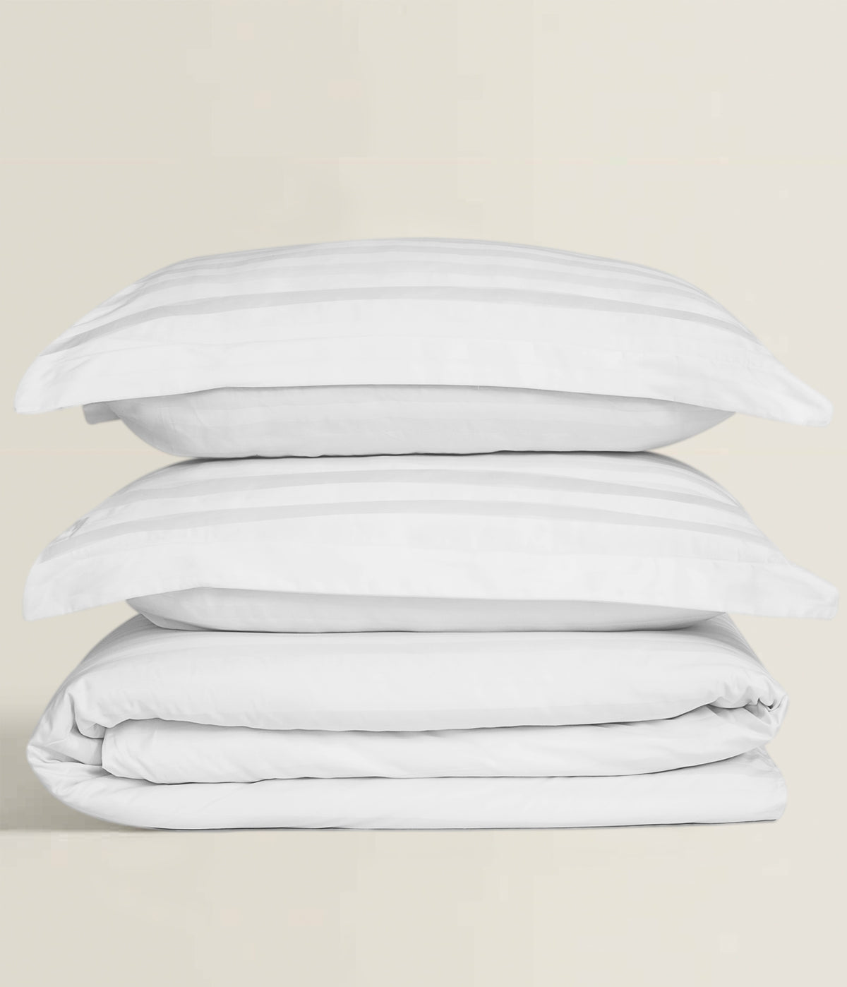 White Stripe Satin T-250 Quilt Cover Set 24