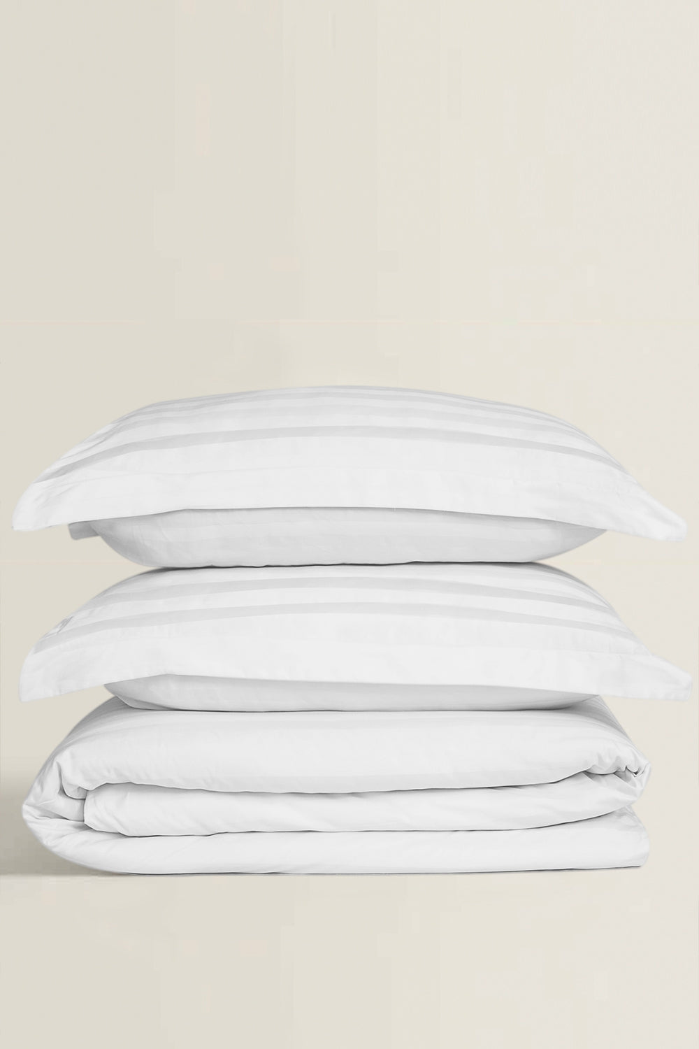 White Stripe Satin T-250 Quiltcover Set 25