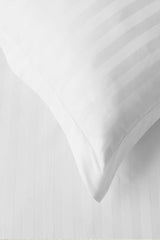 White Stripe Satin T-250 Quiltcover Set 25