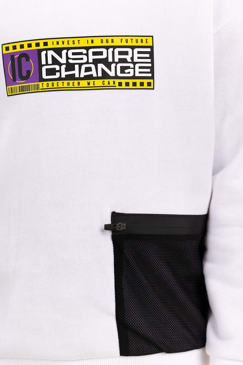 Junior Boy White Sweatshirt 224-312-015