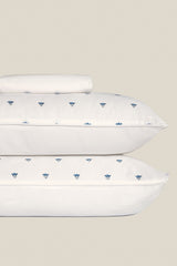 White T-400 Embroidered Bed Sheet Set