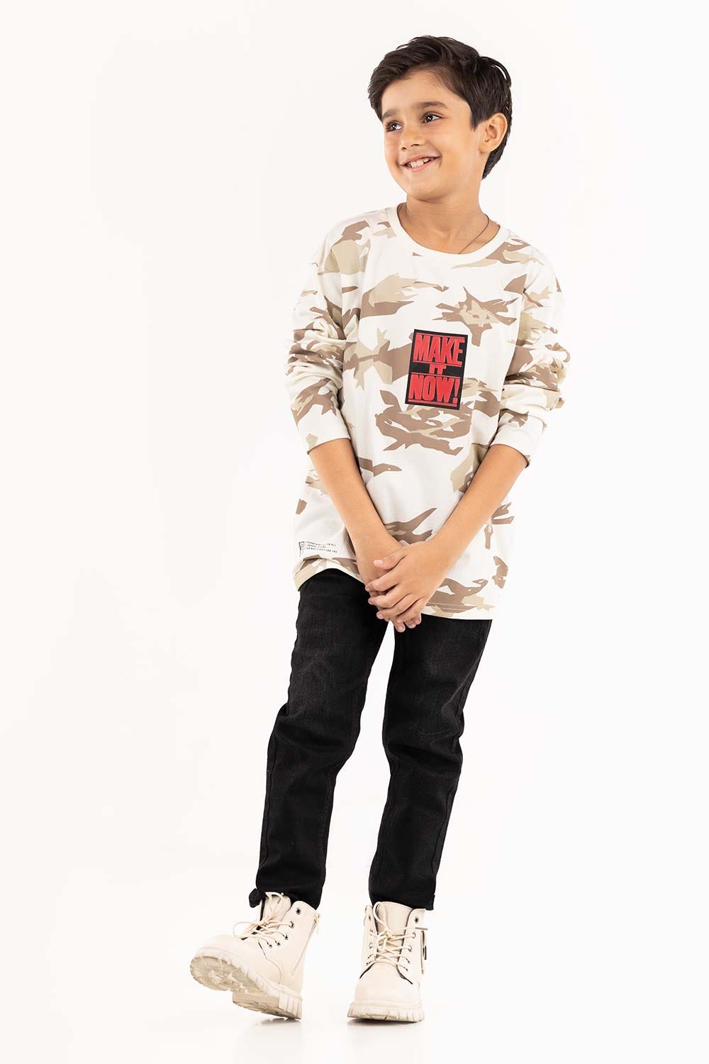 Junior Boy White T-Shirt 224-313-020