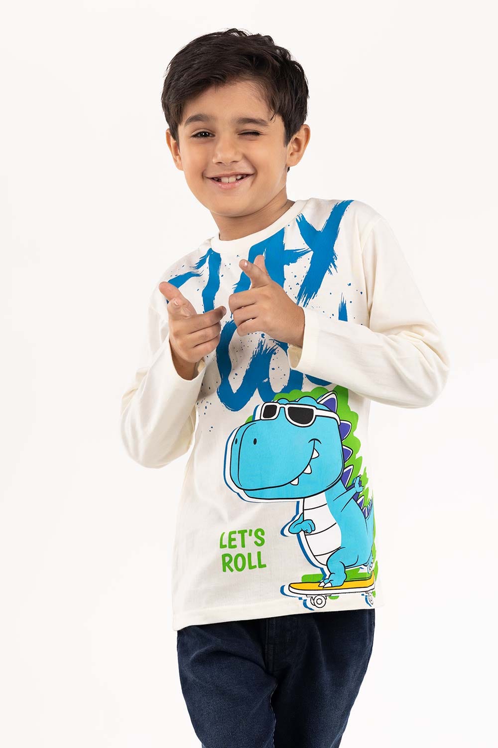 Toddler Boy White T-Shirt 224-513-022