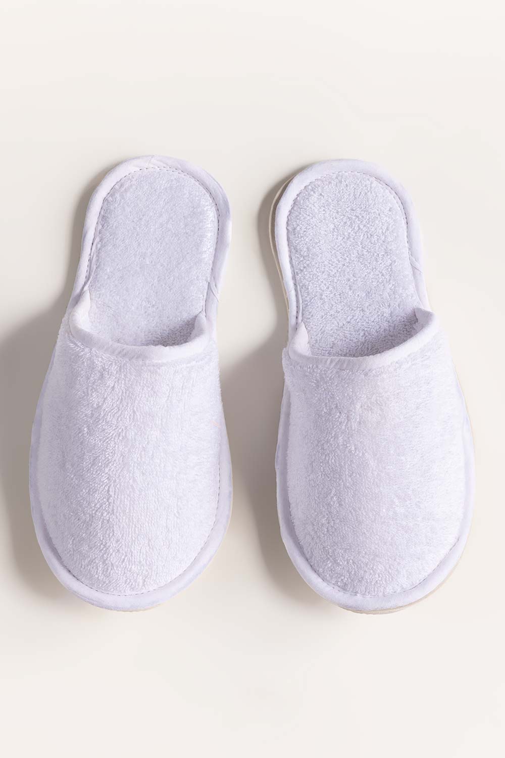White Terry Slippers