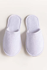 White Terry Slippers