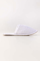 White Terry Slippers