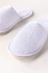 White Terry Slippers