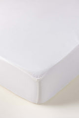 White Water Repellent Jersey Fitted Sheet