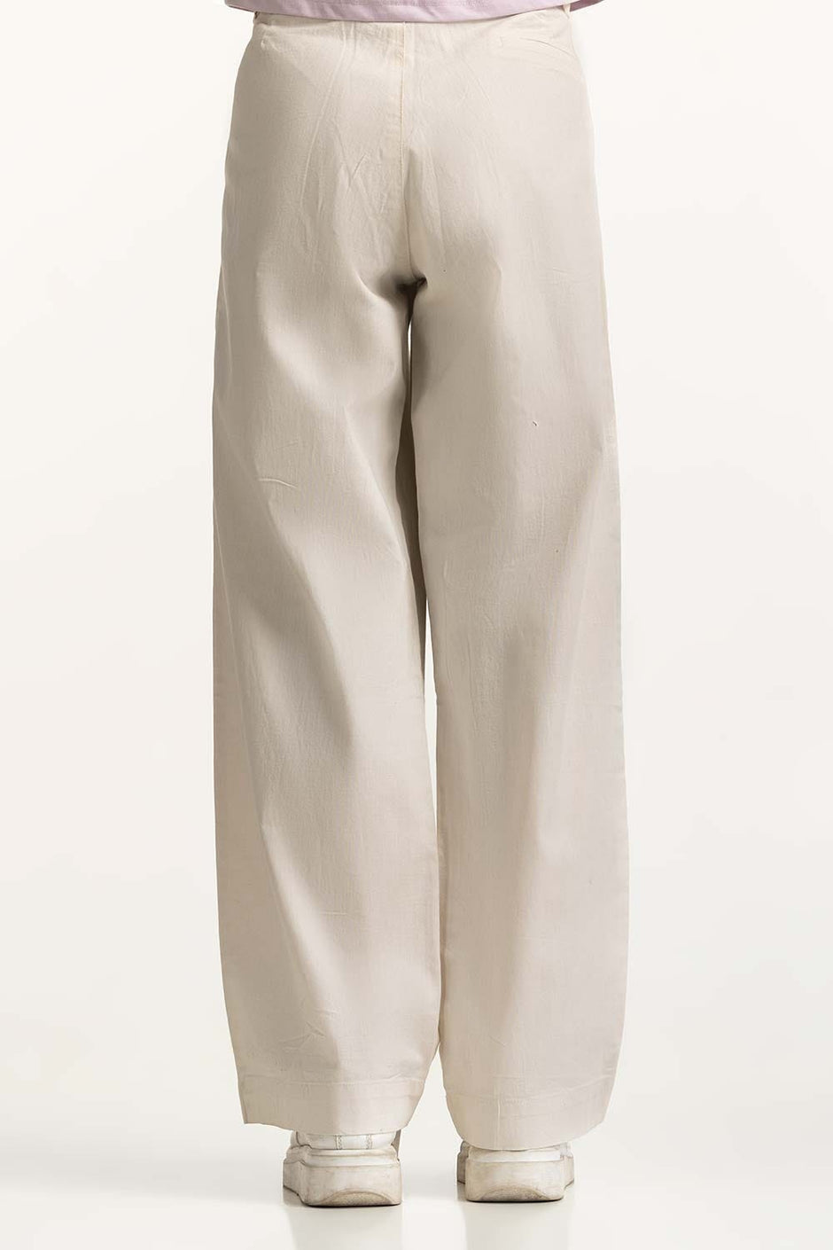 Wide Leg Cotton Linen Blend Trouser