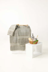 Wind Combed 3Pc Embroidered Towel set