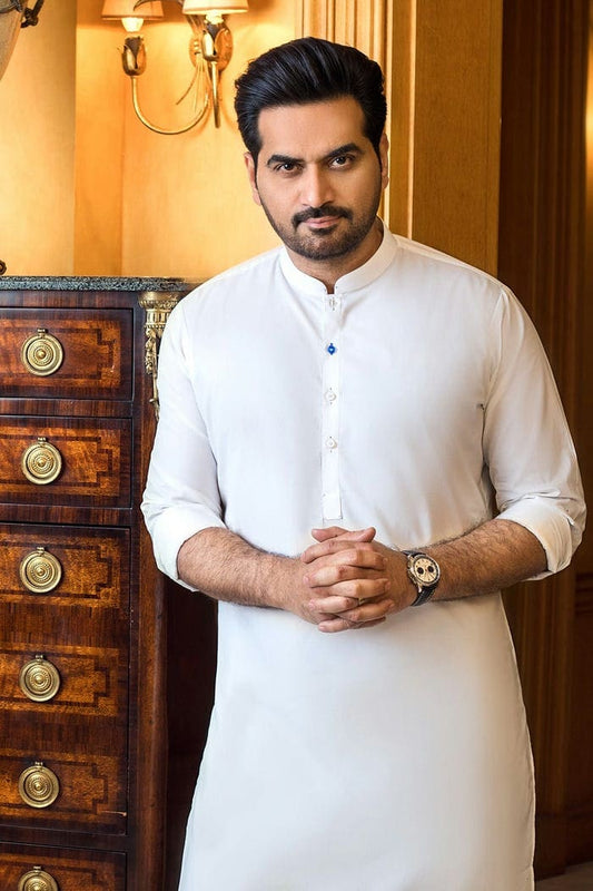 Off White Unstitched Fabric With Gift Box X-Series - Exclusive Collection Aquamarine