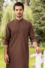 Kathai Brown Unstitched Fabric Opus Lazer