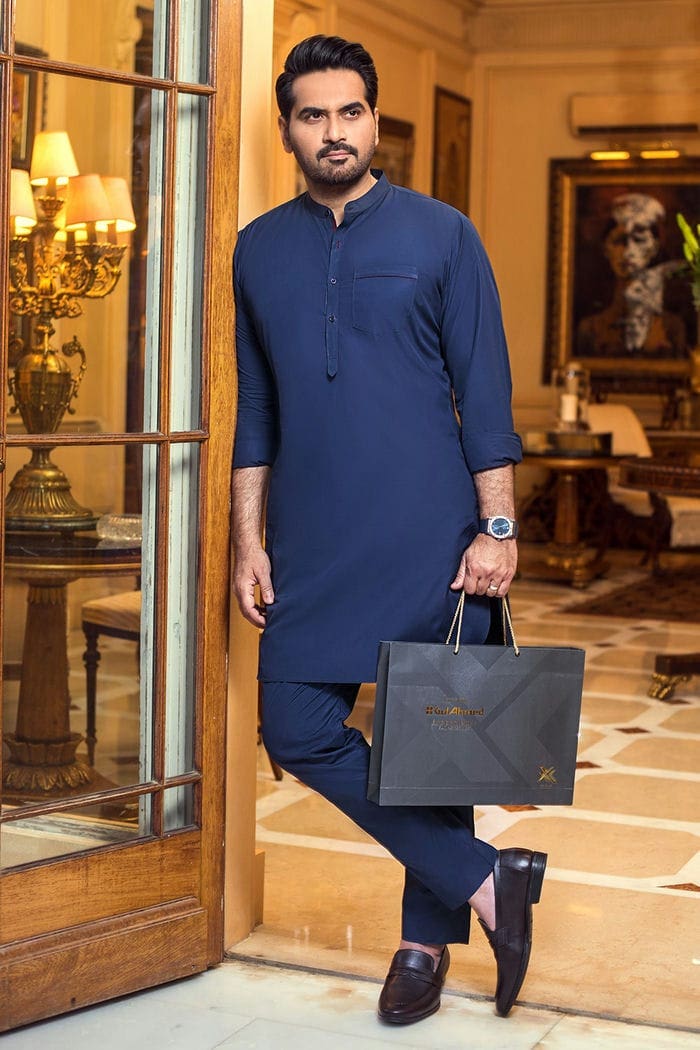 Navy Unstitched Fabric With Gift Box X-Series - Exceptional Collection Artisan